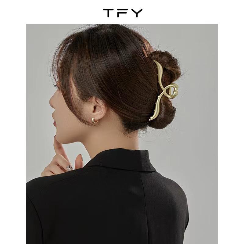 High-End Large Metal Claw Hair Clip for Women - Elegant Updo Accessory