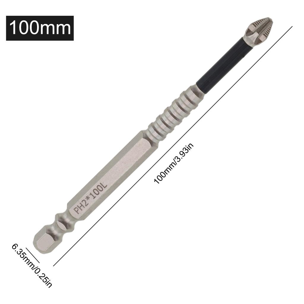 High Performance Magnetic Screwdriver Bit Long Drill Bits PH2 Alloy Steel