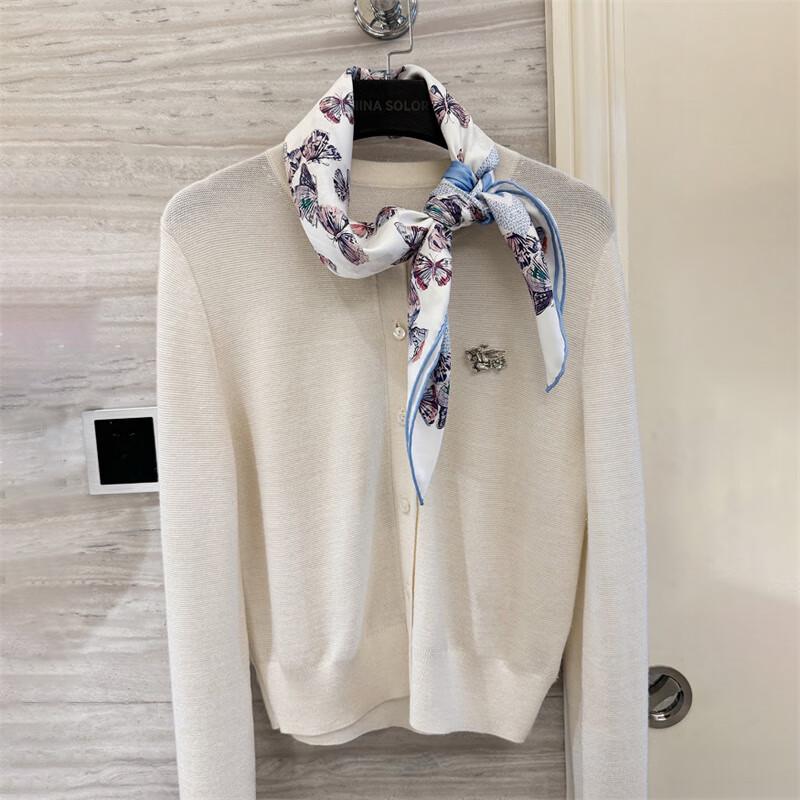 NINA SOLOR Butterfly Twill Silk Scarf