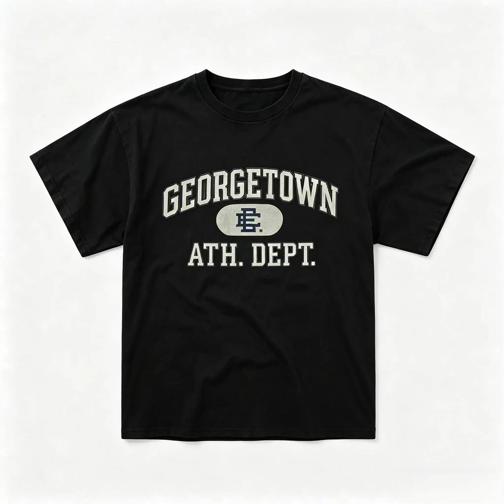 EE Georgetown Leichtathletikabteilung Vintage College Baumwoll-T-Shirt