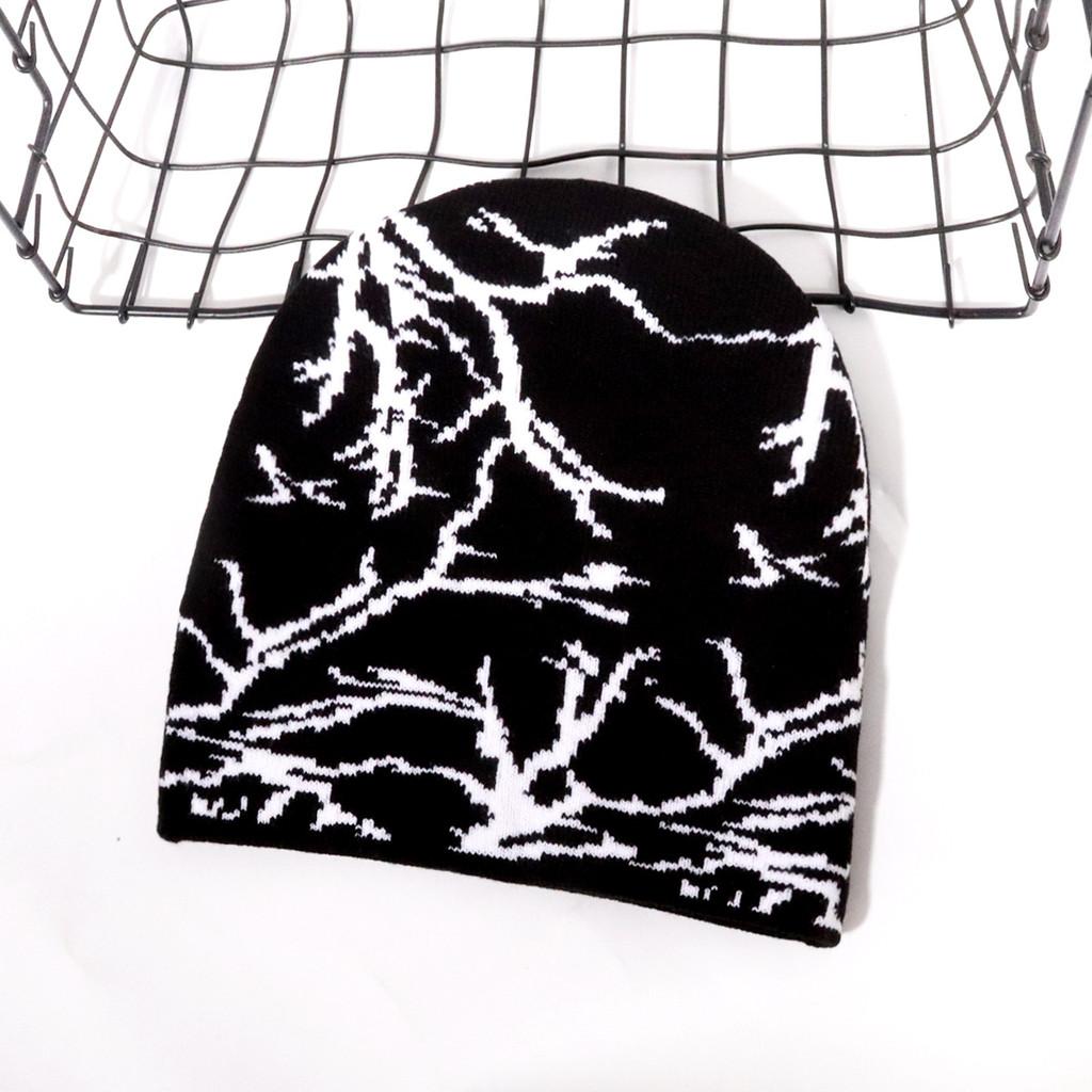 Knit Lightning Pattern Hat Breathable Cap For Casual Cold Weather Accessory