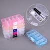 Clear Organizers Boxes With 10 Dividers Plastic Storage Box For Art Supplies And Tiny Objects With 10 Compartments