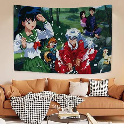 Inuyasha Anime Hippie Wall Hanging Tapestries Bohemian Wall Tapestries Mandala INS Home Decor