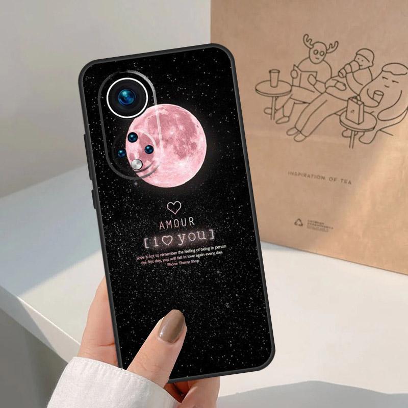 Schwarzer Mond Sterne Weltraum Astronaut Für Honor Magic 7 Lite 5 6 8 Pro Hülle Für Honor 400 200 90 70 50 X8c X8b X9a X9b X9c X9d Win