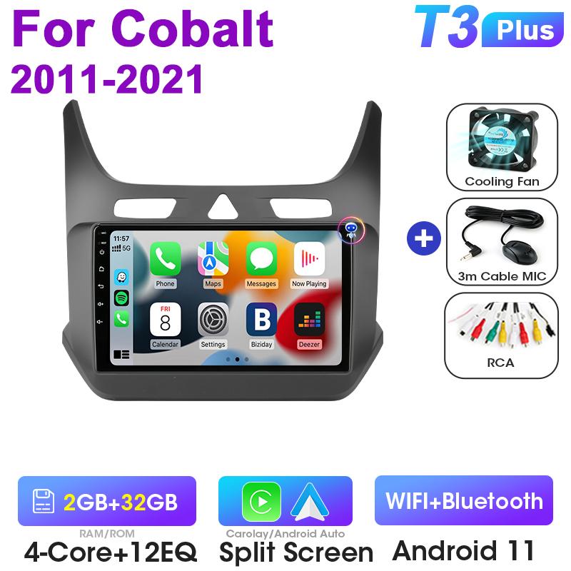 2 Din Android 12 Car Radio For Chevrolet Cobalt 2 2011 - 2018 Multimedia Video Player GPS 4G Carplay Auto Stereo QLED Head Unit