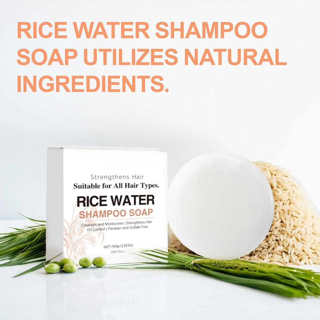 Rice Water Shampoo SoapEnhance Hair Increase Hair DensityMoisturize And NourishSoften And Smoothen