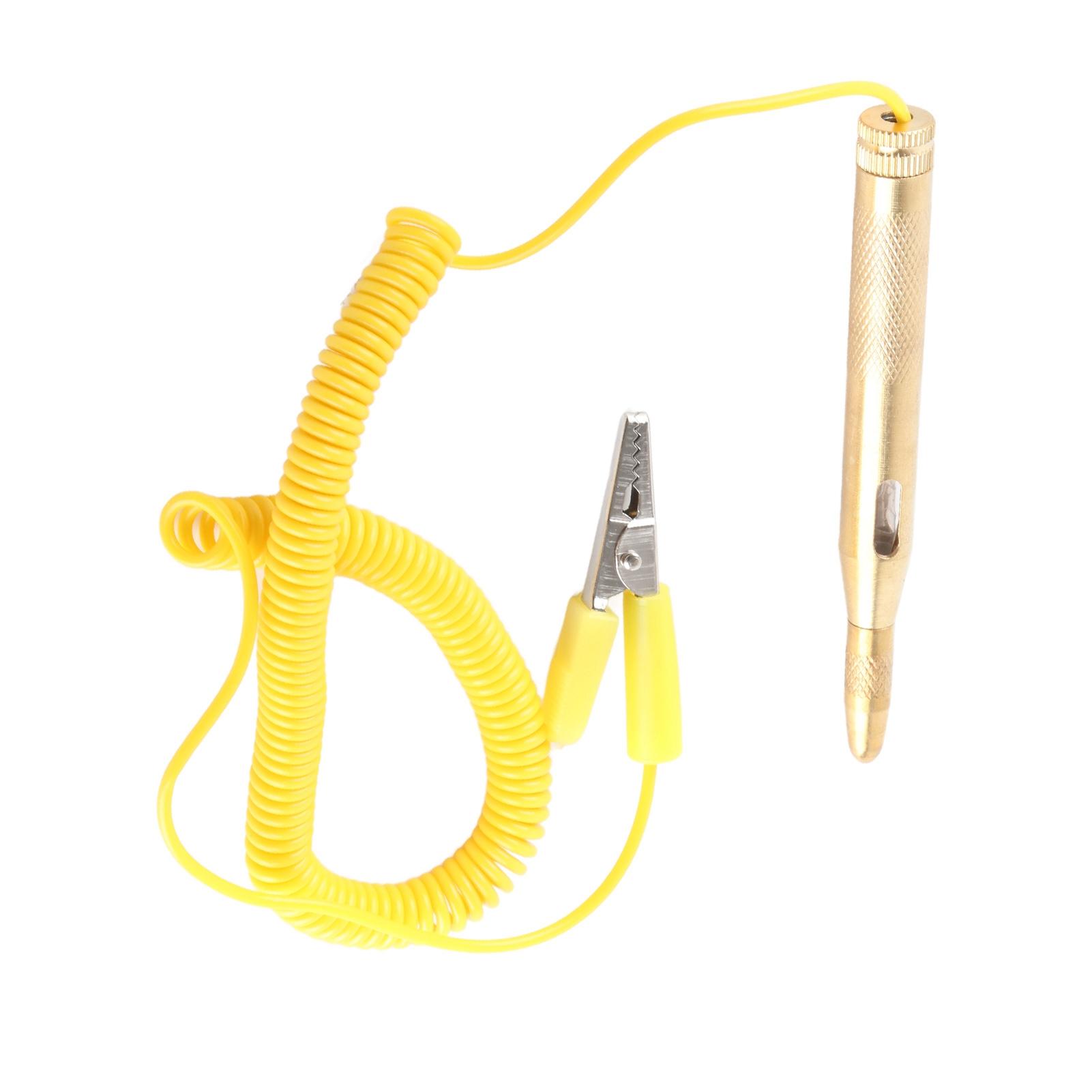 

Auto Car Vehicle Circuit Tester DC 6V 12V 24V Light Bulb Voltage Test Pen Pencil Yellow