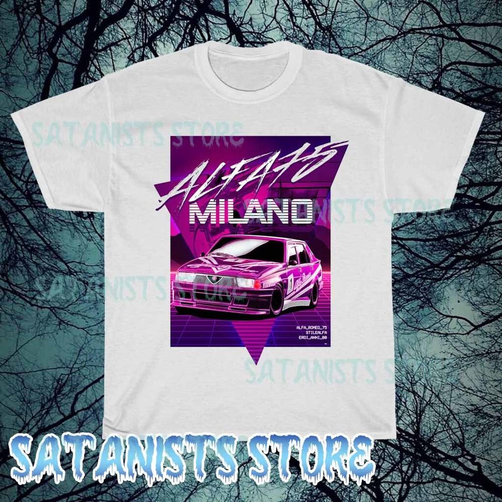 

New Alfa Romeo Milano Logo Men s T-shirt funny size S to 5XL S