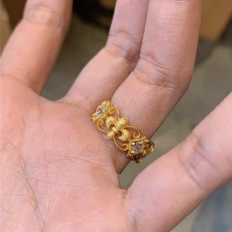 Vintage medieval zircon iris spirit snake ring light luxury index finger ring open ring