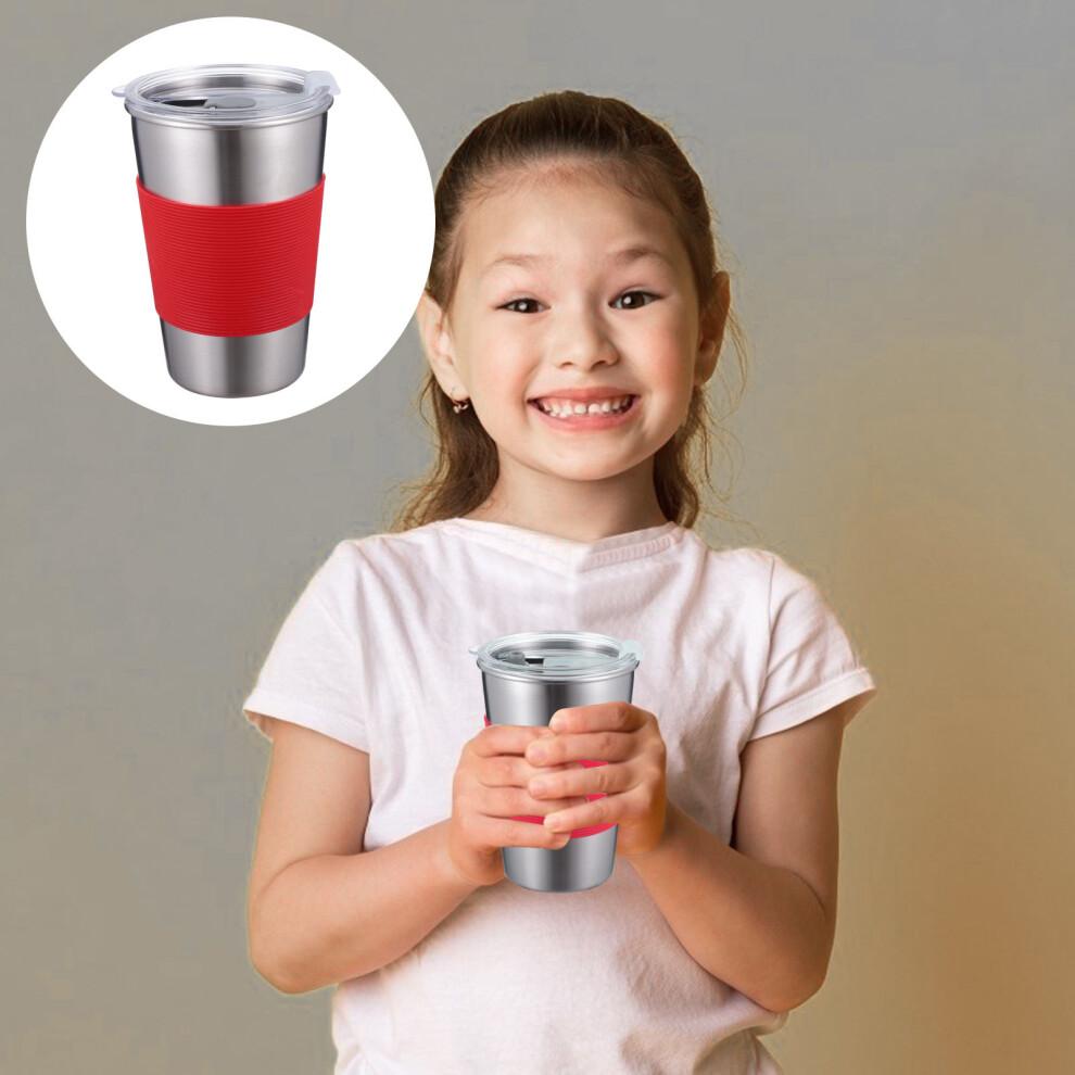 Kids Stainless Steel Sippy Cup With Straw Lid 500ml