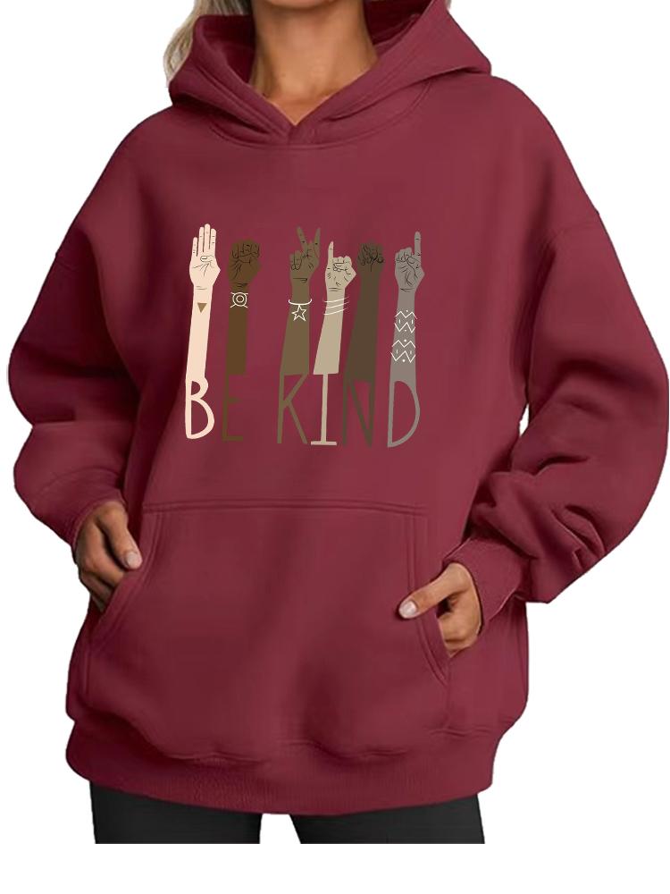 Women's Fall/Winter Warm Panda Print Oversized Hooded Sweatshirt Women's Fashion Fleece-Lined Hoodie