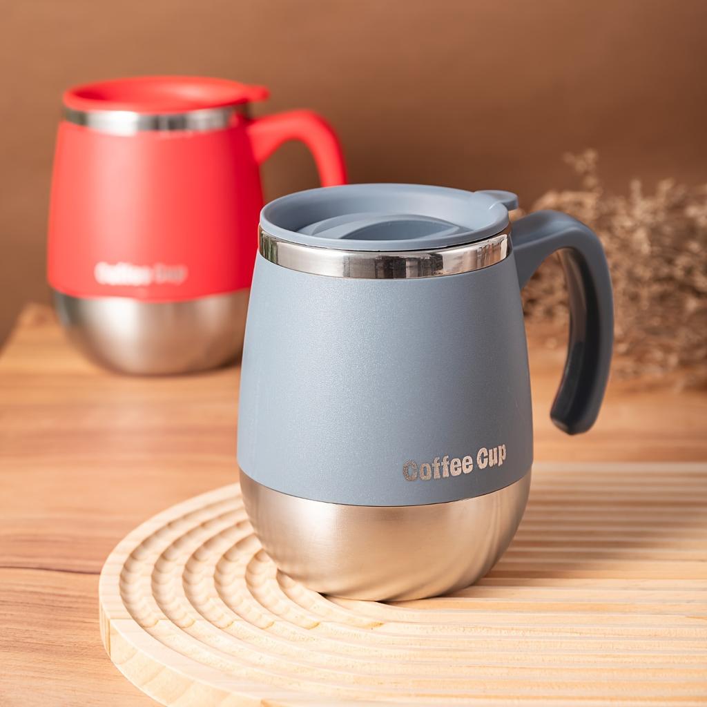 Stainless Steel Double-Wall Vacuum Insulated Coffee Mug with Lid 500ml Thermal Cup for Hot/Cold Drinks 1pc Ideal for Home