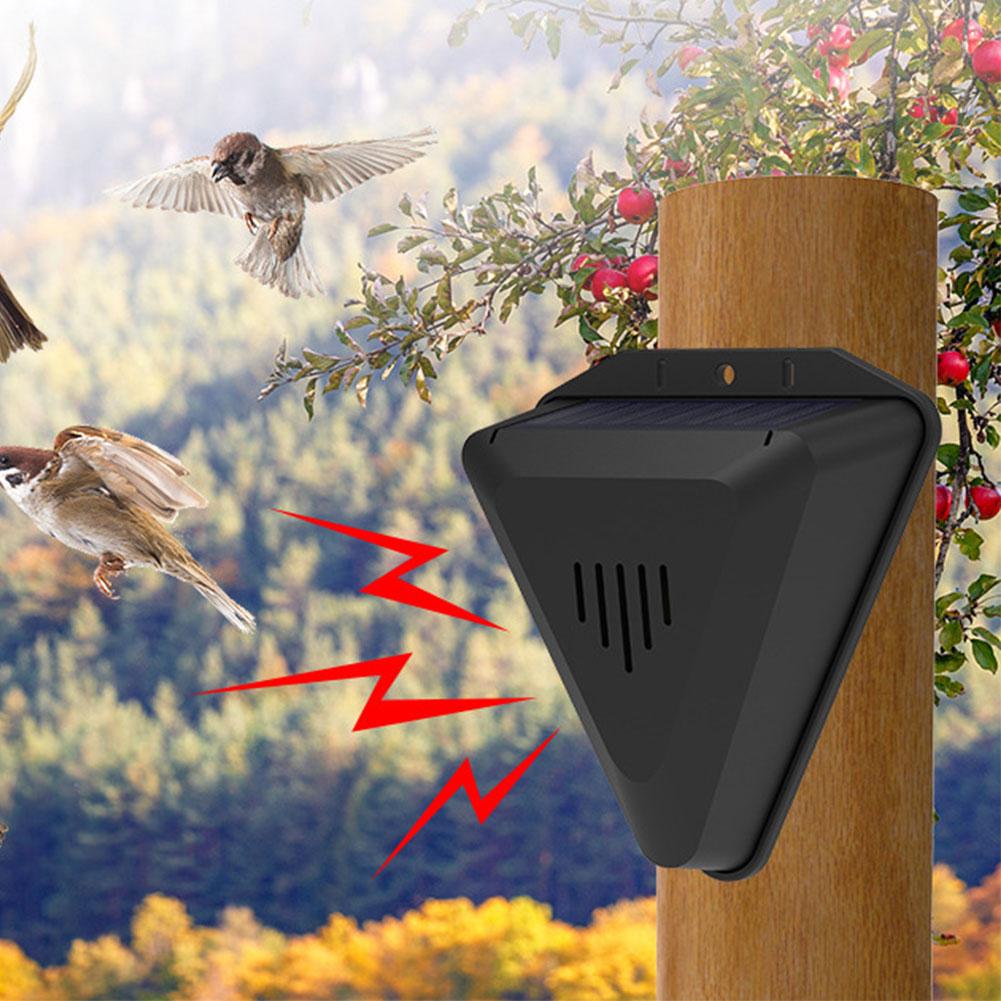Solar Bird Repeller Waterproof Bird Repellent Alarm Squirrel Repellent Outdoor Crop Orchard Protection Animal Deterrents
