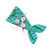 Soft Knitting Baby Sea-maiden Costume Chest Flower Headwear for Capturing Beautiful Moment In Newborns Photography