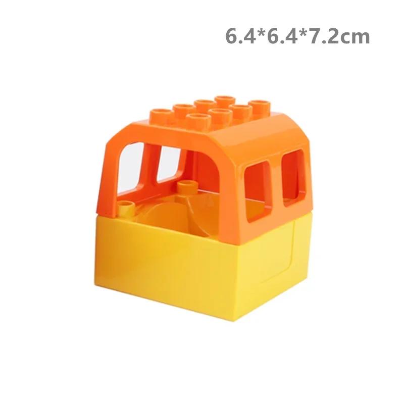 Big Building Blocks Compatible Large Bricks Road Plate Car Parking Pole Fuel Station City Traffic Kids Educational Creative Toys