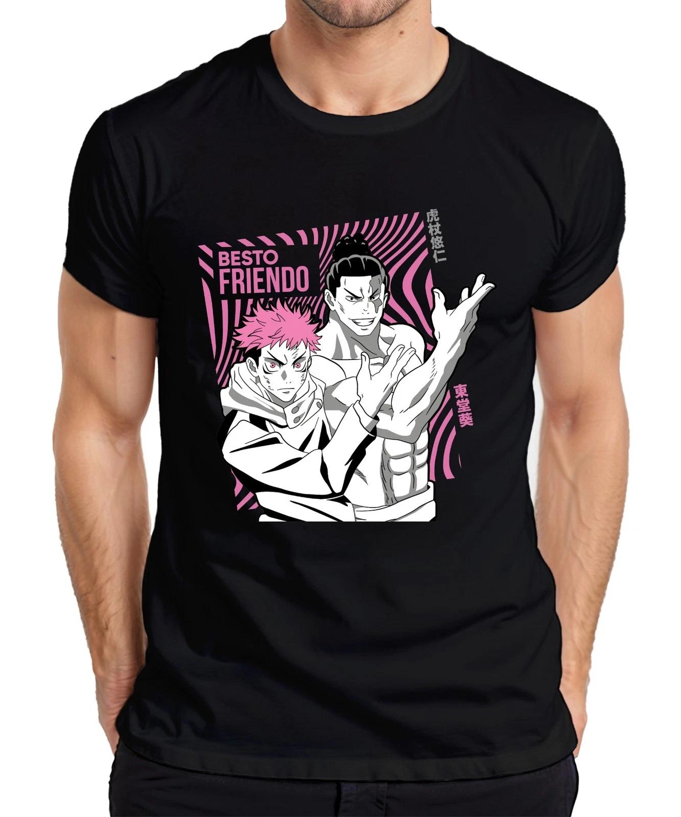 Jujutsu Kaisen BESTO FRIENDO Yuji Itadori Aoi Todo Geschenk Anime Herren T-Shirt L