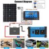 Solar System Kit Combination 6000W Inverter 30A Controller 300W Solar Panel 12V To 220V/110V Smart Charge & Discharge Camping