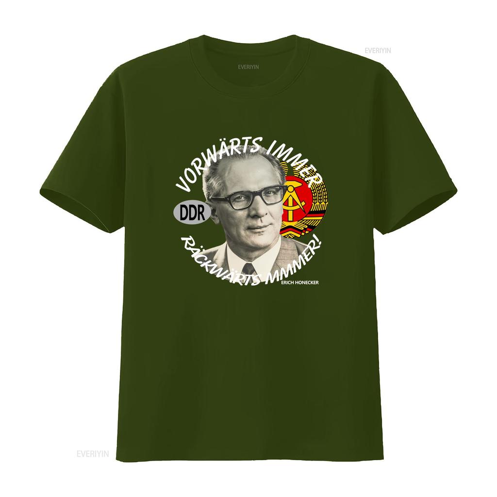 Erich Honecker RDA DDR Vorwärts Siempre Atrás Siempre SED Camiseta 35676 vintage Lavada Estirada streetwear Versátil Elegante