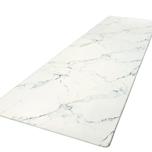 Yokozuna Creation Wipeable Kitchen Mat, Vinyl, Antibacterial, Odor Resistant, Mildew Resistant, and Flame Retardant (Marble, Approx. 45 X 180cm)