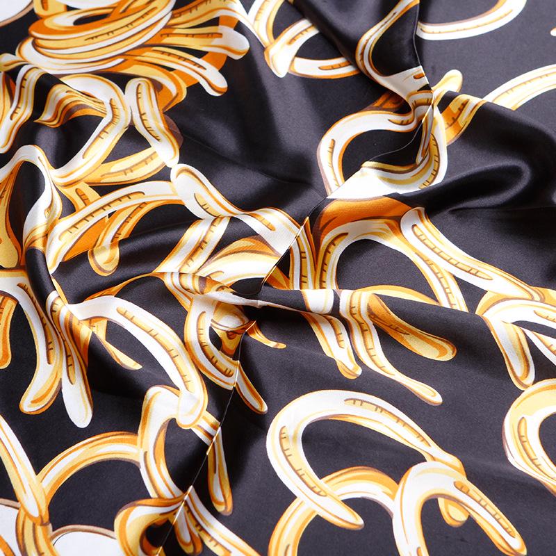 Vysoce kvalitní luxusní hedvábné šátky čelenka Šály Šála na krk pro ženy Řetízek Hedvábný šátek Dámská ozdobná šála