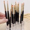 26 Holes Acrylic Makeup Brushes Holder Desktop Lipstick Organizer Eyeliner Cosmetics Pen Storage Rack Transparent Showing Shelf