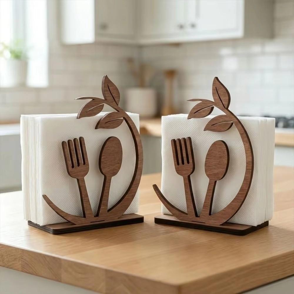 Rustic Tissue Dispenser Leaf Shape Paper Towel Rack Sturdy Napkin Organizer Home Decor