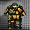 Brasil Karneval Herren T-Shirt 3D Druck Sweatshirt Festivalkleidung Für Herren Sommer Rundhals Locker Kurzarm Männlich Freizeit-Tees