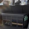 Car Trunk Organizer with Lid Shoes Compartment Reflective Belt Collapsible Waterproof Auto Organizer Multi Compartments