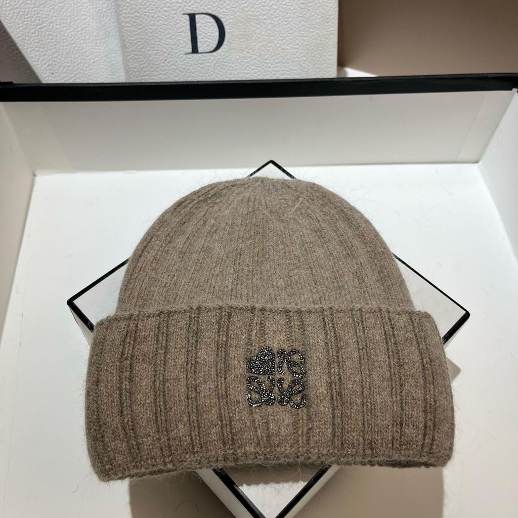 Paris Big-Name Love Rabbit Fur Knitted Hat Winter Simple Double Fold Edge Enlarged Ear Hat Nordic Cold Hat