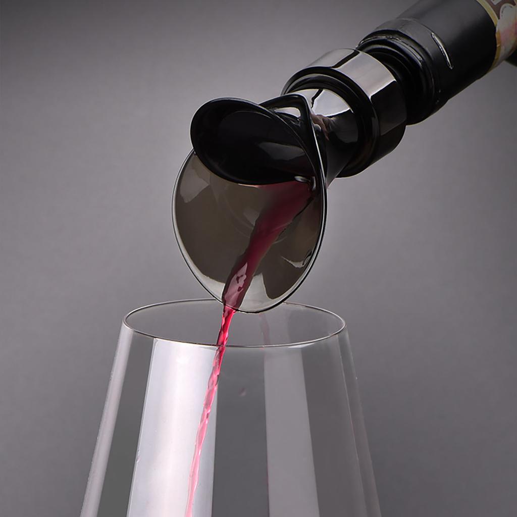 2 In 1 Red Wine Stopper Champagne Sealed Bottle Cap Stopper Leak Proof Keep Fresh Funnel Pour Wine Opener