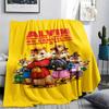 1pz Coperta in Flanella con Stampa di Alvin & The Chipmunks, Alta qualità per Tutte le Stagioni, Decorazione per la Casa, Calore e Comfort, Perfetta per Regali di Natale