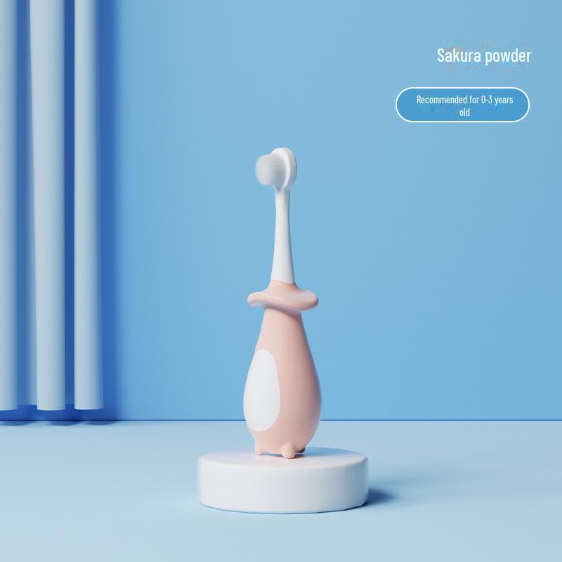 

Детская зубная щетка Aimi Aimi в форме пингвина - Мягкая щетина, двойная упаковка для защиты детских зубов.