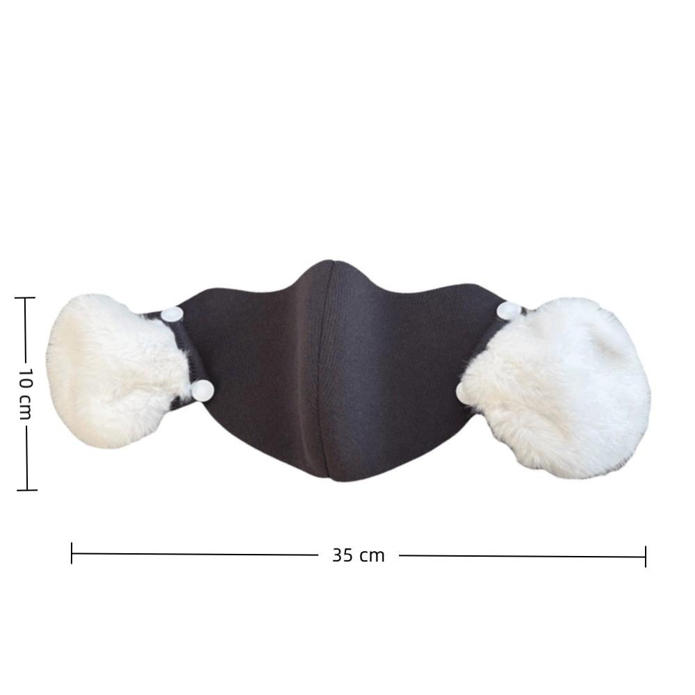 Women Winter Warm Face Mask Fleece Lined Thickened Two-in-One Earmuff Windproof Cold-resistant Cycling Mask Ear Protection