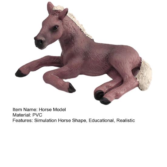 Lifelike Horse Figurine Stallion Pony Collectible Model Miniature Farm Animal Boys Girls Educational Toy Decoration Horse Lover