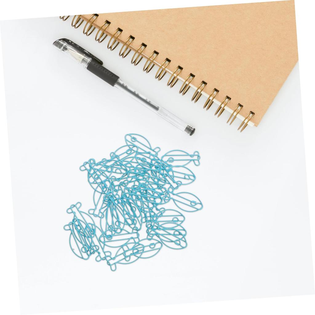 NUOBESTY Paper Set of x x Animal Document Stationery Fish-Shaped Clips, Metal, 30, 1.18 0.67 0.08 inches, Blue, Design, Organizer, Office, School,