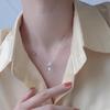 Moonlight Glazed Butterfly Necklace in S925 Sterling Silver - Sweet Heart Tassel Clavicle Chain