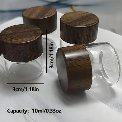 3/6pcs Mini Glass Dispenser Bottles - Ounce Portable Containers, Suitable for Traveling, Picnics, Camping, and Kitchen Use