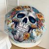 1pc Day of the Dead Floral Skull Umbrella with Plastic Handle,Suitable for All Seasons Home Travel Outdoor UmbrellaDD1574
