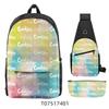 Cook Backpack Student School Bag Lightweight Polyester Backpack Three-Piece Set
