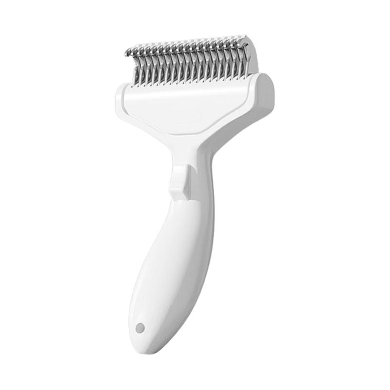 

Stainless Steel Pet Detangling Comb For Dog Cats To Remove Shedding Furs Hair Mats Knots And Tangles Grooming Tool белый