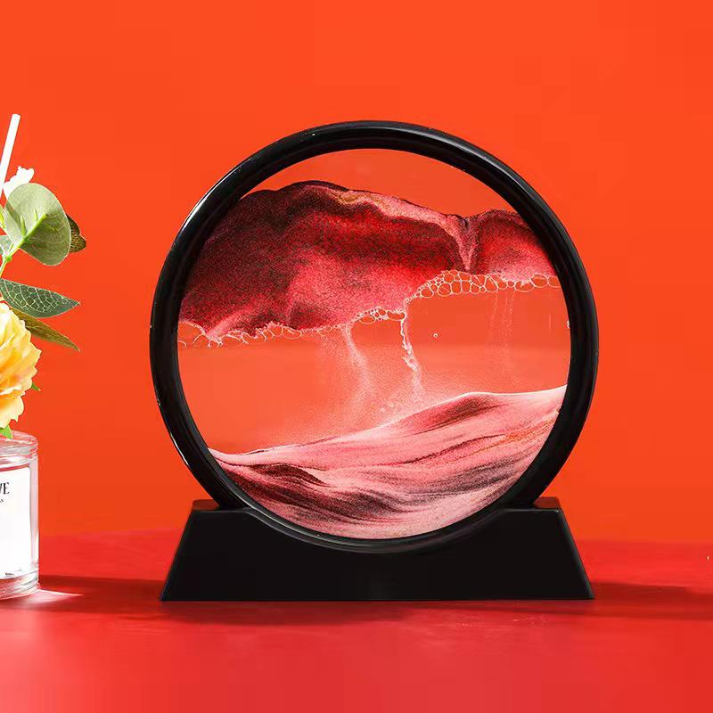 

3D Песочные часы с ландшафтом: Креативная живопись текучим песком для дней рождения, офиса и декора рабочего стола