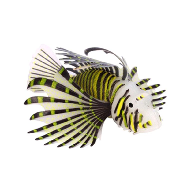 Luminously Artificial Lionfish Silicas Fish Ornaments Glowing In Dark Decors