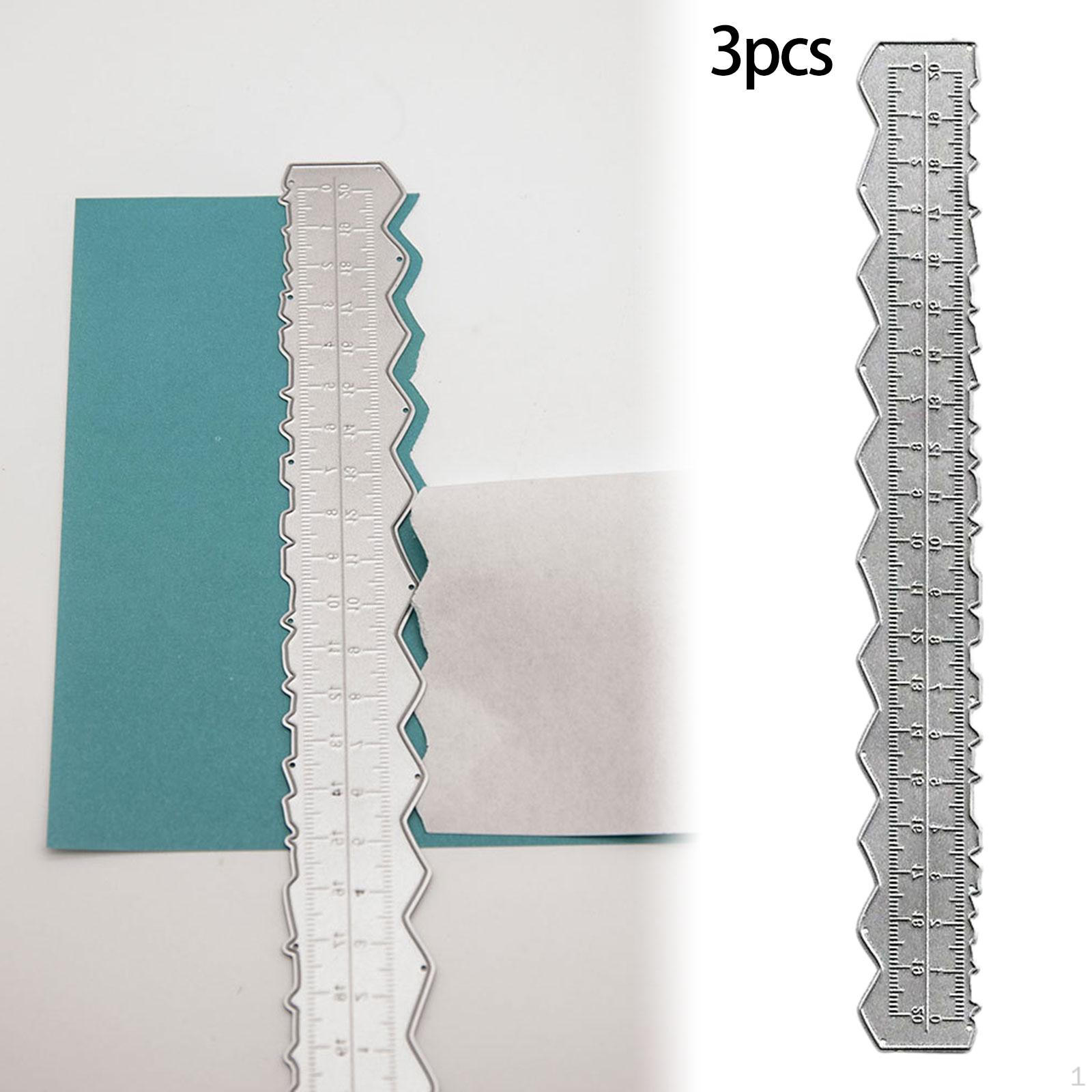 

3 Pieces Embossing Cutting Dies Paper Ripper Tool Smooth on Surface Carbon Steel Die Deckled