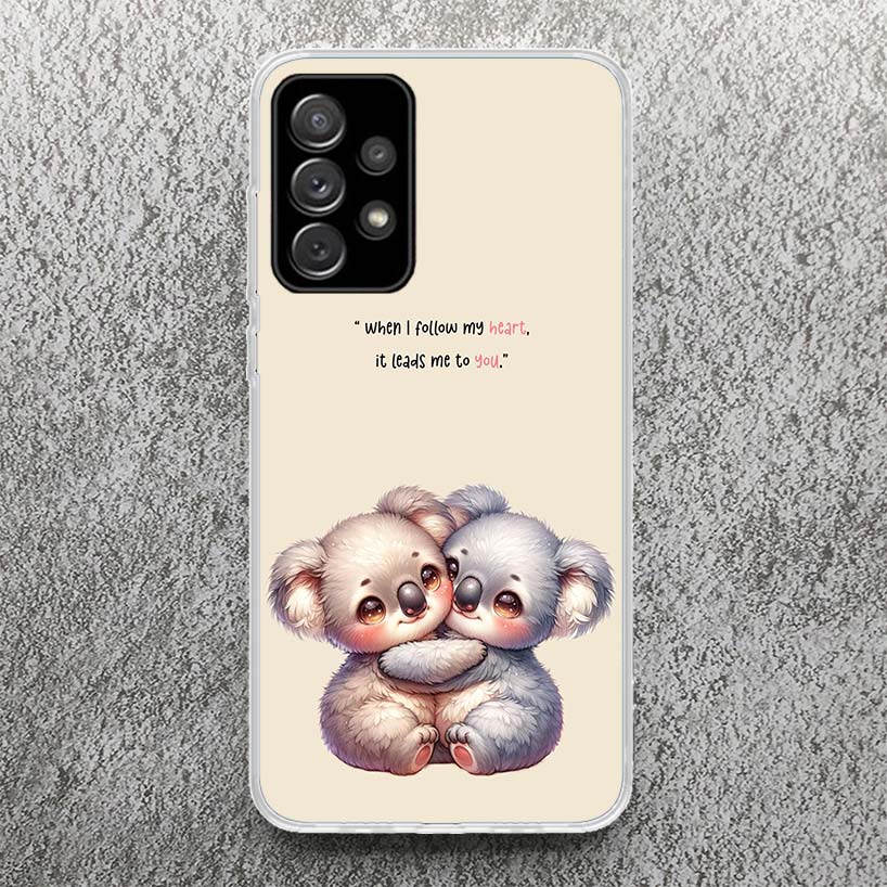 Koala Kawaii Cute Animal Print Soft Case for Samsung A51,A50,A21S,A70,A71 Phone Shell A31,A41,A10,A20E,A30,A40,A6,A7,A8,A9 Cover