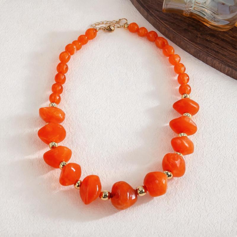 Bohemian Kleurrijke Acryl Kralen Choker Ketting Voor Vrouwen Mode Statement Sleutelbeen Ketting Esthetische Y2K Nek Sieraden