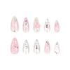 24pcs French False Nails Long Almond and Ballerina Nail Tips Manicure Fake Nials  Women