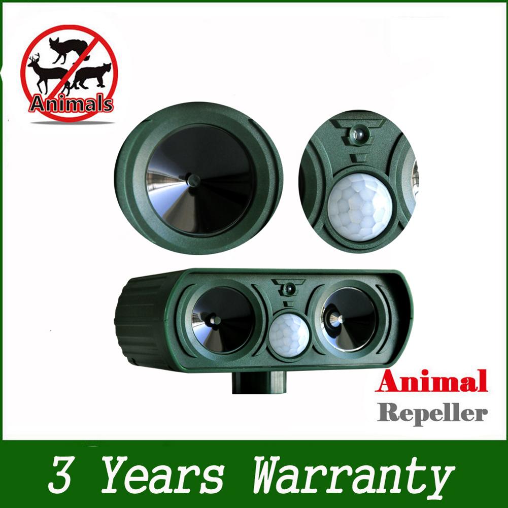 1/2pcs Solar Powered Ultrasonic Animal Repellents Dog Cat Deterrent Scarer Repellent for Outdoor Garden Courtyard
