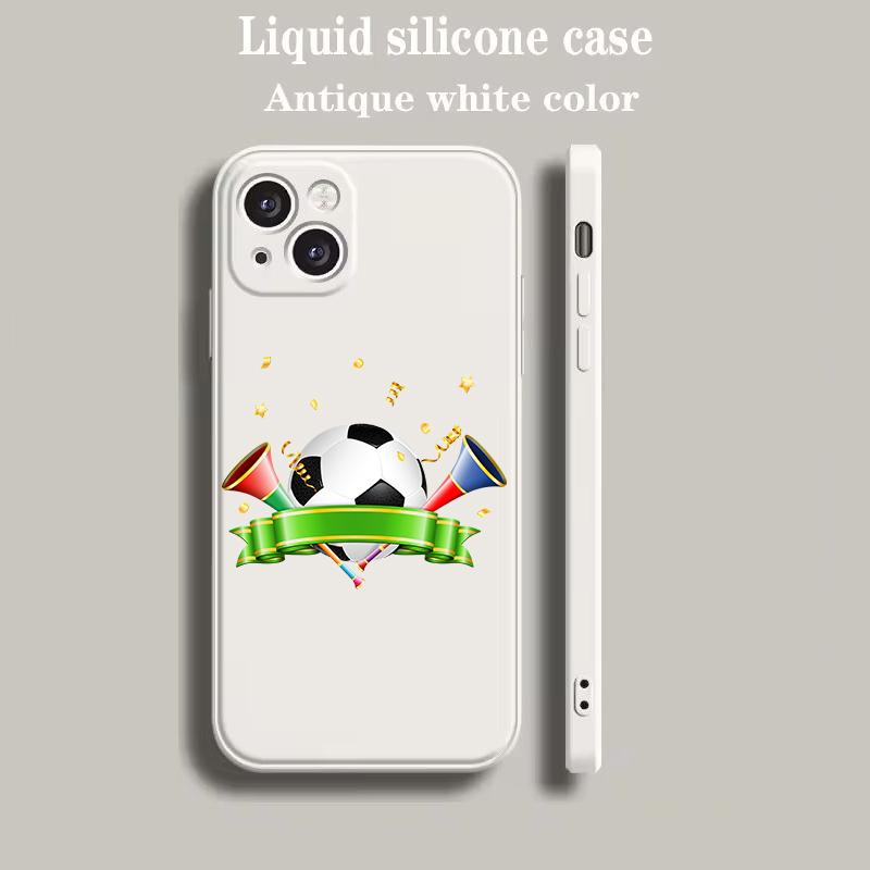 Football Sport Phone Case for iPhone 16 15 14 13 12 Pro Max 11 Pro Max 7 8 Plus XS XR Luxury Silicone Shell Capas Fundas