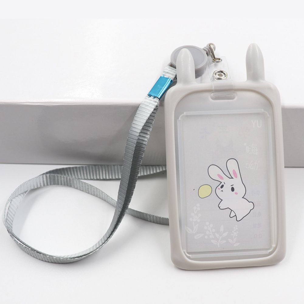 Cat Identity Retractable Reel Lanyard Bus Card Case Card Holder ID Card Sleeve Credit Cover Case