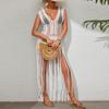 New Holiday Sun Protection Hand Hook Fashion Lace-up Beach Hand Hook Hollow Long Tassel Women's Dress
